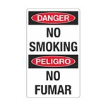 Danger No Smoking / Peligro No Fumar 12" x 20" Sign